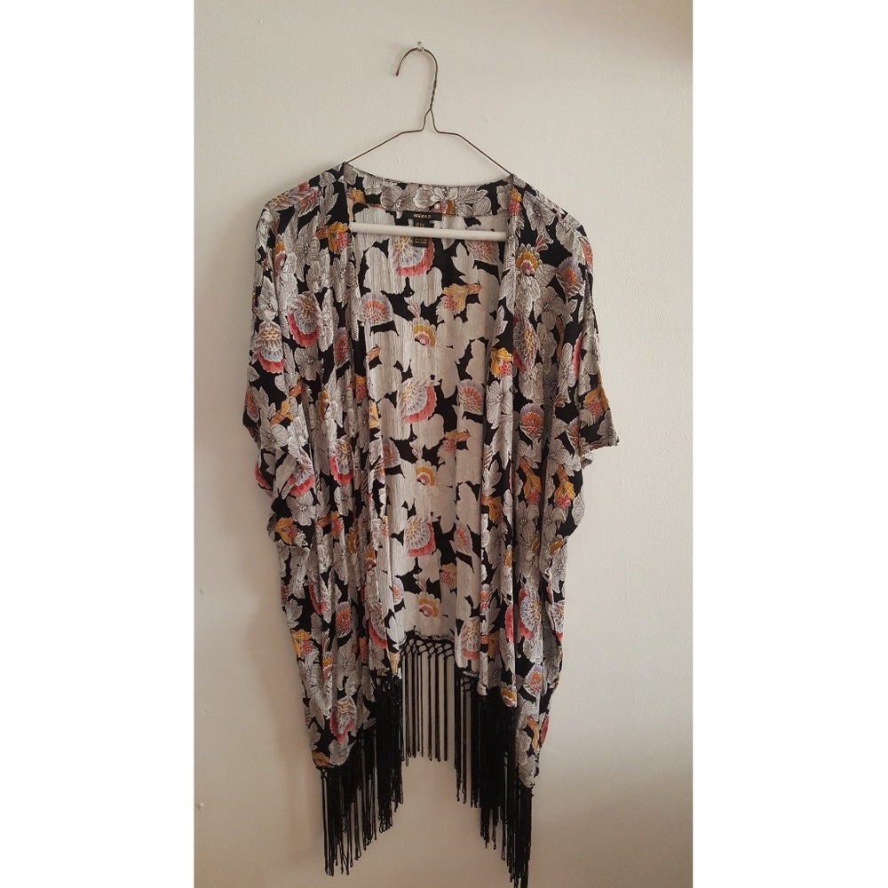 Floral and Fringed Top